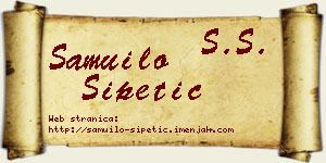 Samuilo Šipetić vizit kartica